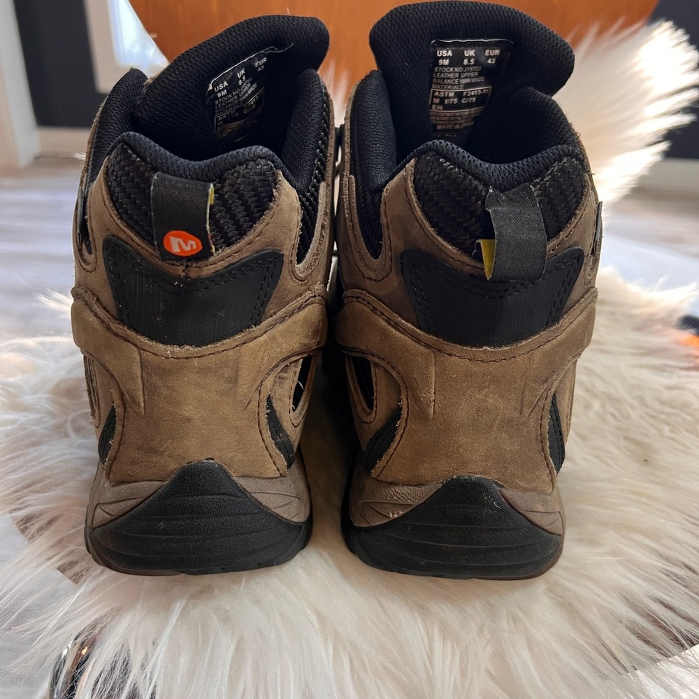 Merrell Men's Brown steel toe work Boots F2413-11 size 9 - Picture 6 of 9